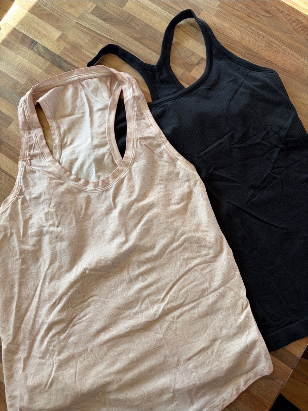 LuluLemon Racerback Tank Top - Black & Light Pink